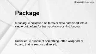 Package Meaning