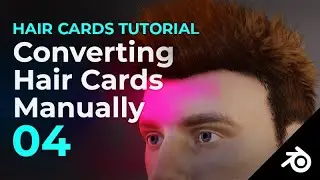 Blender Hair Cards Tutorial 04 - Hair Curves to Hair Cards with no Addons