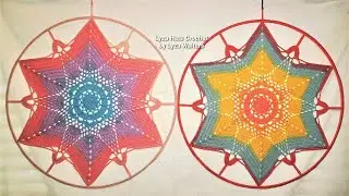 Part 4 Crochet Christmas Lantern Inspired Wall Hanging | Attach Panel to the Steel Ring