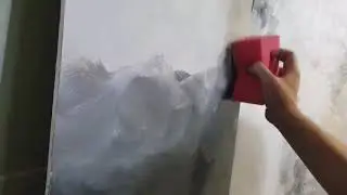 Decorative plaster Silk. Apply simply with a sponge.