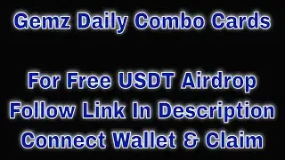Gemz Daily Combo Cards 18 July - Gemz Coin Today Combo Cards