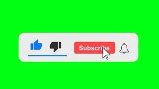 Subscribe Button Green Screen | YouTube like subscribe bell icon buttons green screen