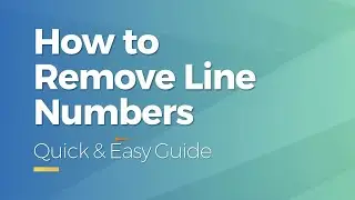 How to Remove Line Numbers in Word (Quick & Easy Guide)