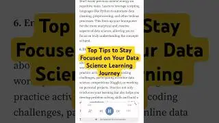Top Tips to Stay Focused on Your Data Science Learning Journey