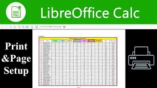 How to Print in Libreoffice Calc | Print Page Setup in Libreoffice Calc