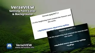 VerseVIEW PC Software - Setting text color and Background color