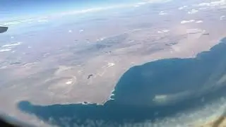 Озеро Хяргас нуур, Монголия. С высоты эшелона.