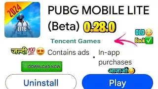 😱Pubg Lite New 0.28.0 Beta Update 2024 | Pubg Mobile Lite Tencent Back😳 Update 2024 🔥