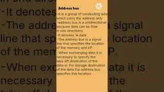 #address bus # line in microprocessor ##physics📌📌