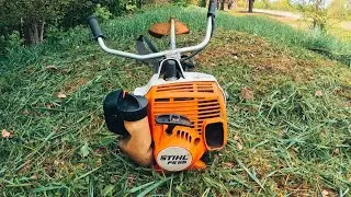 ✅ Stihl FS 55 - String Trimmer - Mowing the Grass