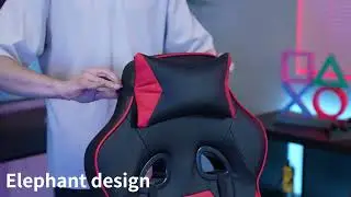 Gaming Chair with Footrest Big and Tall Game Chair 350lb Racing Style