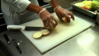 Vegetable chopping techniques.
