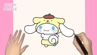 🌸HOW TO DRAW CUTE CINNAMOROLL X POMPOMPURIN~ STEP BY STEP ~ KAWAII DOODLE