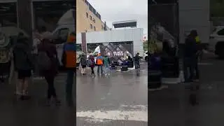 Крутая Ламба! Lamborghini синяя