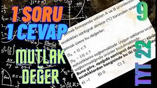 TYT 2022 - ÇIKMIŞ MUTLAK DEĞER SORUSU