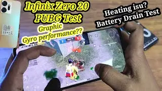 Infinix Zero 20 PUBG Test | Gyro perfomance Graphics  fps Test  | Heating issu? Battery drain test?