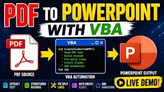 PDF to PowerPoint Automatically with VBA | Create Slides, Columns & Animations