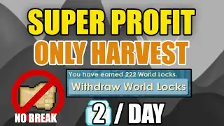 THIS IS INSANE PROFIT! 2DL/DAY🤑(NO BREAK! , NO CLICKBAIT!) | GROWTOPIA