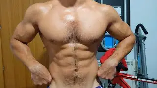 flexing muscles
