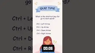 what is the shortcut key to go to next word?  #shortcutkeys