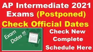 AP Intermediate 2021 Exams (Postponed) - AP Intermediate 2021 Exams Postponed Notification