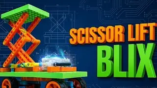 Scissor Lift  | Blix Power Screw | Model 4 #howtobuild #blix