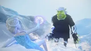 Shrek VS Frozen Elsa: Donkey`s Trap