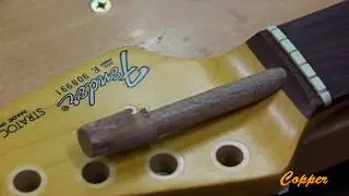 Замена гайки анкера Fender Stratocaster / How to replace a truss rod bullet at Fender Stratocaster