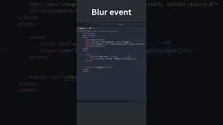 blur event in javascript 
