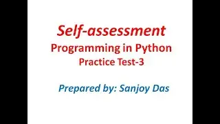 Programming in Python: Practice Test- 3
