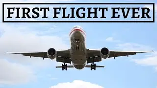 THE FIRST FLIGHT EVER | The Wright brothers' first flight. The first airplane in the world. Aviation