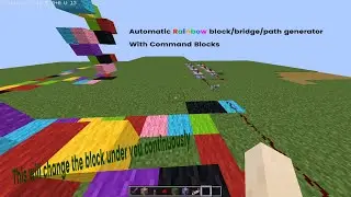 How to make a automatic rainbow block generator that will continuously change the block under you.