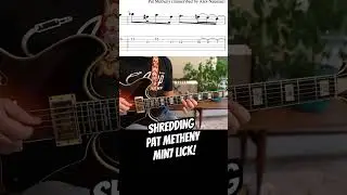 Learn a shredding Pat Metheny lick over G min7 (Dorian mode)! Jazz guitar lesson