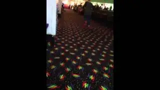 Kid falls on roller skates