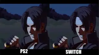 SNK vs CAPCOM svc chaos SWITCH vs PS2 Intro, Menu, and Fight Comparison side by side