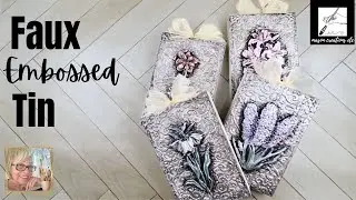 How to make Faux Embossed Tin Using Mixed Media and Air-Dry Clay Art | Zuri Clay Molds