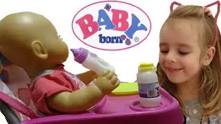 BABY BORN VIDEO Unpacking highchair