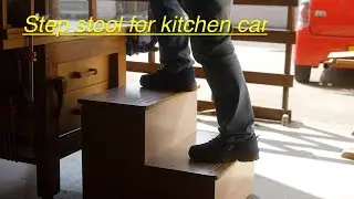 Step stool for kitchen car