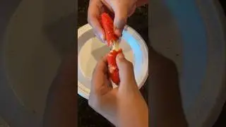 Hot Cheetos mozzarella cheese pull