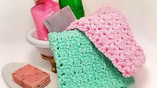 How to Crochet Scrubby Dishcloths - Set of 2  - Easy Tutorial - Free Crochet Patterns on Blog