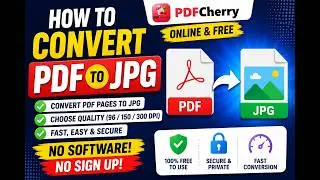 How to Convert PDF to JPG Online | PDF to JPG Converter Free | PDFCherry