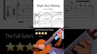 How to Play Right Here Waiting by Richard Marx #classicalguitar #fingerstyle #guitartabs