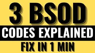 3 Most Common Windows Stop Codes Explained – BSOD Decoded in 40 Seconds