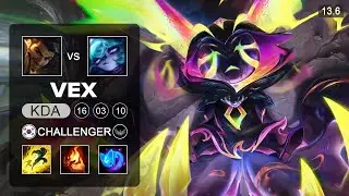 Vex vs Akshan Mid - KR Challenger - Patch 13.6 Season 13