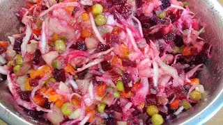 Классический ВИНЕГРЕТ🥕🥔🥒🥦со свежей капустой👍🏻