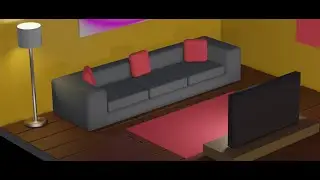 Blender Low Poly Living Room Animation