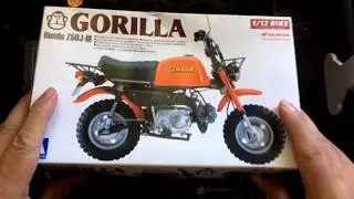 Aoshima Honda Gorilla 1/12 bike Unboxing