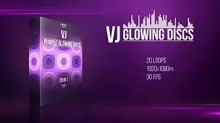 VJ Purple Glowing Discs - Motion Graphic