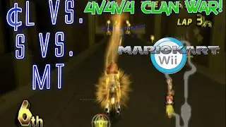 [MKWii Clan War] ¢l vs. S vs. Mt 4v4v4! (Selected Races w/Music)