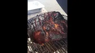 Double Smoked Brown Sugar Glazed Ham on the Pit Boss Kamado